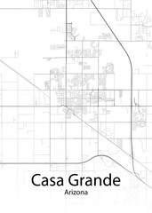 Casa Grande Arizona minimalist map