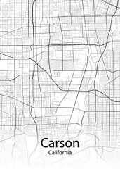 Fototapeta na wymiar Carson California minimalist map