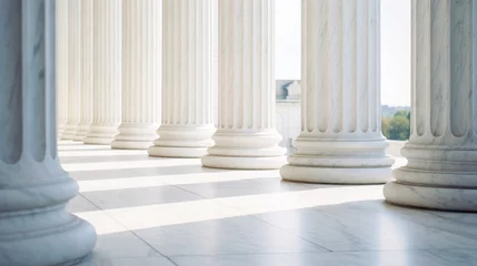Fotobehang Elegant marble columns. Architectural columns © BraveSpirit