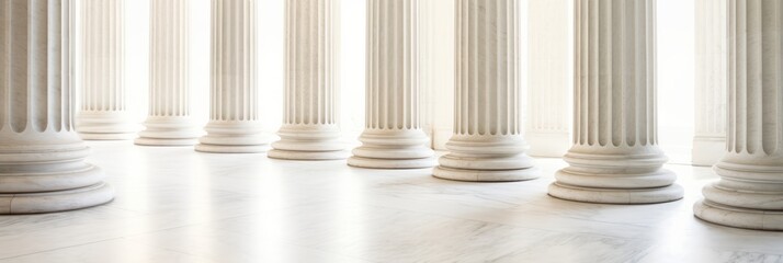Elegant marble columns. Architectural columns