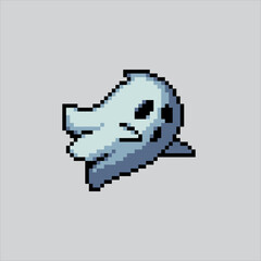 Obraz premium Pixel art illustration Spooky Ghost. Pixelated Ghost. Scary Spooky Ghost pixelated for the pixel art game and icon for website and video game. old school retro.