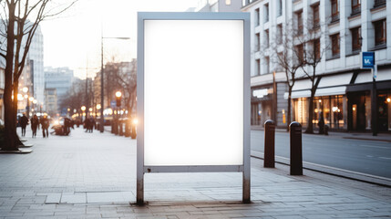 Empty City Poster Mockup with Copy Space