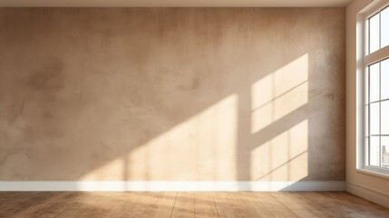Spacious Interior: Empty Room with White Wall and Window