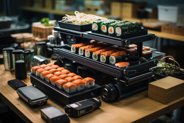 Automated sushi assembly. food tech
