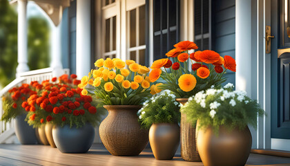 Beautiful design of the porch of the house, exterior decor of the house,