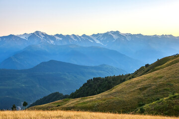 landscape view in mountainous terrain in Georgia