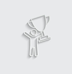 champion icon vector winer icon 