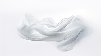 flowing fabric on bright white background.