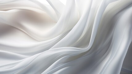Fototapeta premium flowing fabric on bright white background.
