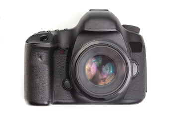digital camera on a white background.