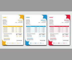 Vector invoice template design for your business