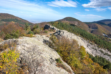 Autumn view of ancient sanctuary Belintash, Bulgaria