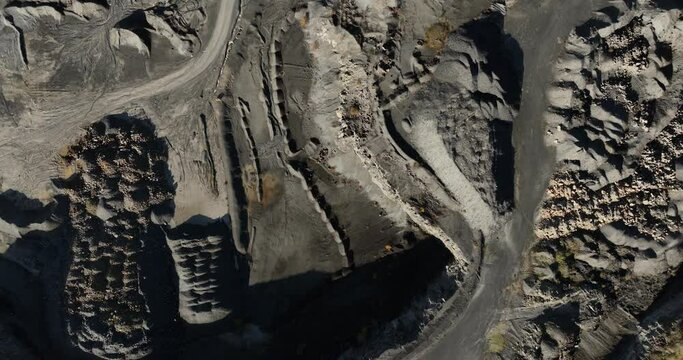 A flight over a large quarry in 4k