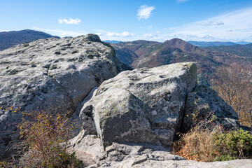 Autumn view of ancient sanctuary Belintash, Bulgaria