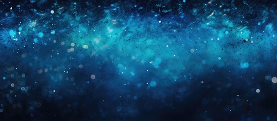 The abstract black and blue background texture resembles the mesmerizing underwater world with shimmering bubbles sparkling light and peaceful sea creatures creating a perfect wallpaper for - obrazy, fototapety, plakaty