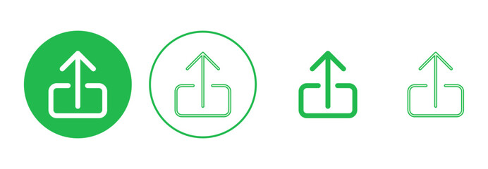 Upload icon set. load data symbol