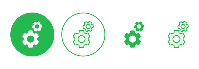 setting Icon set. Cog settings Icon Symbol