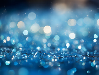 Abstract Blue Sky Bokeh Background