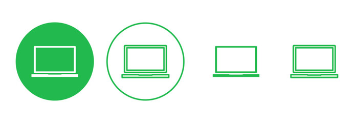 Laptop icon set. computer icon vector