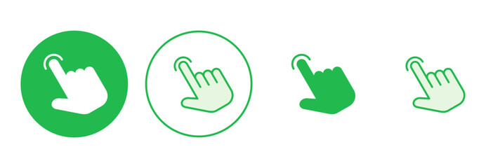 Hand click icon set. pointer icon vector. hand cursor icon vector