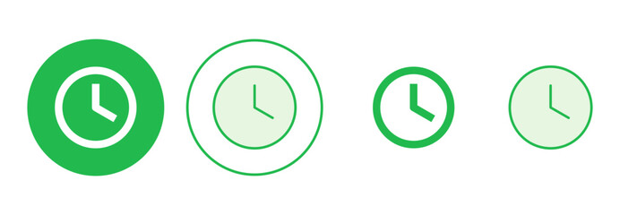 Clock icon set. Time icon vector. watch icon symbol