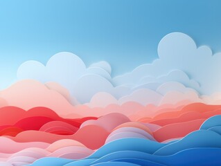Obraz premium Abstract cloud. Colorful fantasy background. 3d style imitation.