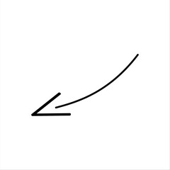 image of a black arrow curving downwards