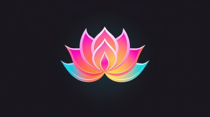 lotus flower logo bright color grading