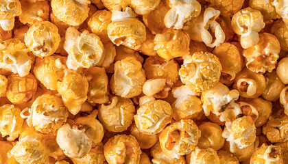 macro view, background of heap popcorns, for popcorn sellers, food and drink concept, cinema snack concept, food background concept, party cinema concept