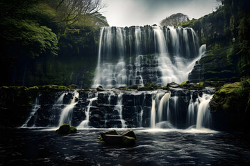 big waterfall, waterfall, beautiful waterfall