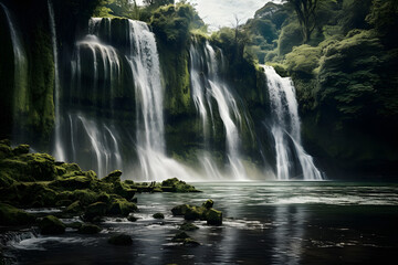 Obraz premium big waterfall, waterfall, beautiful waterfall