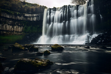 big waterfall, waterfall, beautiful waterfall