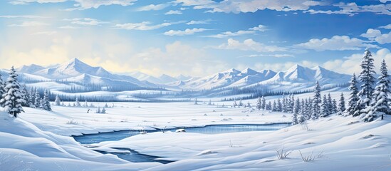 The winter landscape in Montana s outback is transformed into a stunning snow painting adorned with...