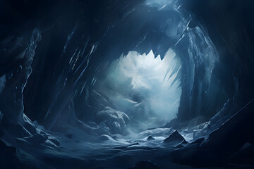 ice cave, winter photo, big cave, ice, cold
