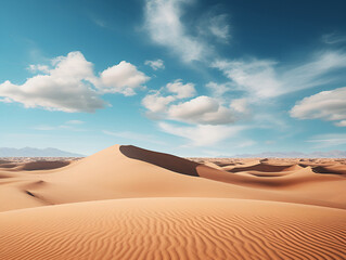 Fototapeta na wymiar vast desert with sand dunes