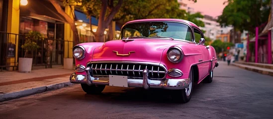 Poster pink luxury car © SantDes