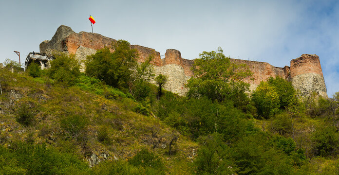 Photo of real castle of Dracula which is landmark of Romania.