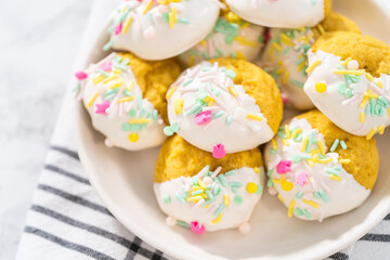 Easter Lemon Cookies with White Chocolate