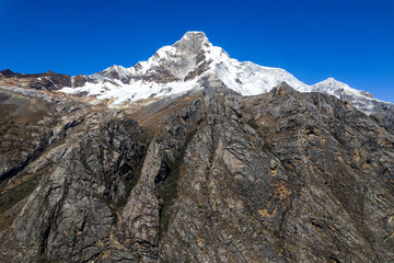 View of the Andes Mountains in the Ancash region.