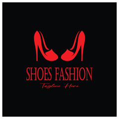 Logo for women's high heel shoes that is elegant and luxurious and feminine. Logo for business, women's shoe shop, fashion, shoe company, beauty.