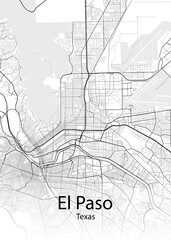 El Paso Texas minimalist map