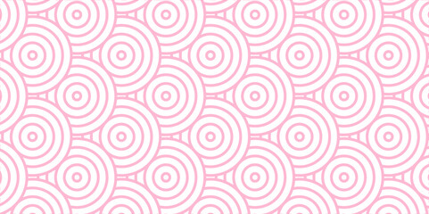 Seamless geometric ocean spiral pattern and abstract circle wave lines. pink seamless tile stripe geomatics overlapping create retro square line backdrop pattern background. Overlapping Pattern.