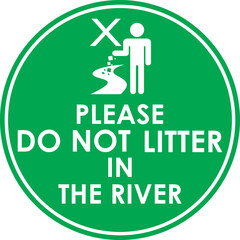 please do not litter vector illustration