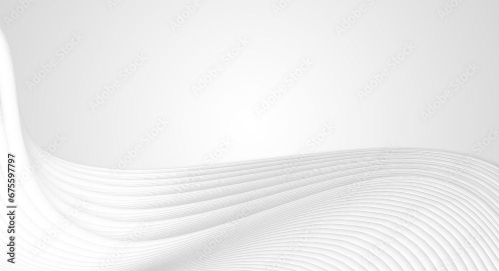 Wall mural white abstract curved lines texture texture background