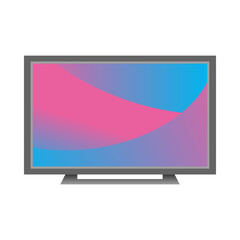 シンプルなイラスト_スクリーンセーバー中の薄型テレビ,モニタ,液晶