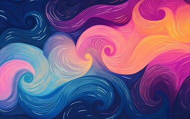 Fototapeta premium Colorful abstract background with swirls