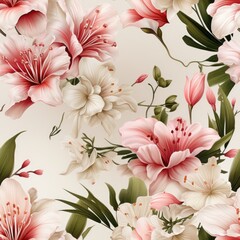 seamless background with flowers