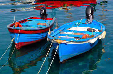 Obraz premium Details of boats in Scilla Calabria Italy