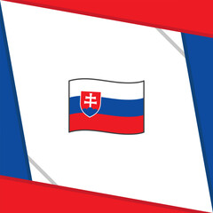 Slovakia Flag Abstract Background Design Template. Slovakia Independence Day Banner Social Media Post. Slovakia Cartoon
