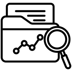 Research icon are typically used in a wide range of applications, including websites, apps, presentations, and documents related to business analytics theme.